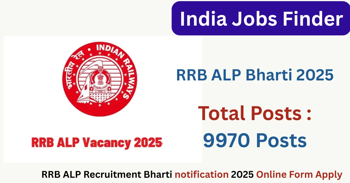 RRB ALP Bharti Date 2025: रेलवे भर्ती बोर्ड (RRB) सहायक लोको पायलट के पद के लिए योग्य उम्मीदवारों की भर्ती 9970 पदों पर भर्ती. 1 RRB ALP Bharti 2025 Apply Online